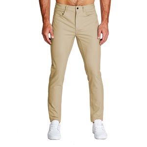 State & Liberty Mid Khaki Athletic Fit Stretch Tech Chinos